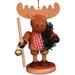 The Holiday Aisle® Christian Ulbricht Little Roamer Elk Ornament Wood in Brown | 5 H x 3 W x 2.25 D in | Wayfair THLA6128 40242998