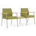 Mystic 2 Chairs w/ Connecting Center Table in Standard Fabric or Vinyl