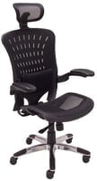 350 Lbs. Capacity ErgoFlex Ergonomic All-Mesh Office Chair w/Headrest in Carbon Black