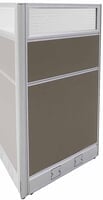1-1/4" Thick Single Raceway Office Panels - 24"W x 48"H Glass Window Office Panel - See O