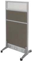 Mobile Portable Partitions - 24"W x 48-3/4"H w/Glass Window - See Other Sizes