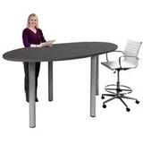 Oval Standing Height Conference Tables in 5 Colors - 8' Length- See Other Sizes