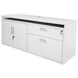 71" Credenza w/White Box/Lateral File & 2-Door Cabinet