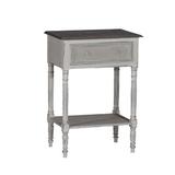 Gabby Carine End Table w/ Storage Wood/Aluminum in Brown/Gray/Red | 29.75 H x 22 W x 15.75 D in | Wayfair SCH-150200