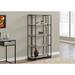 Latitude Run® Darcia Bookshelf, Bookcase, Etagere, 5 Tier, 60"H, Office, Bedroom, Metal, Laminate in Black/Brown | 60 H x 32 W x 12 D in | Wayfair