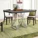 Latitude Run® Damia Dining Table, 48" Rectangular, Small, Kitchen, Dining Room, Metal, Laminate, Chrome Wood/Metal in Gray | Wayfair