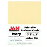 JAM Printable Business Cards 3.5x2 100/Pack Ivory Vellum