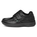 Kickers Infant Boy's Reasan Single Strap Black Leather School Shoes, Black, 5 UK Child