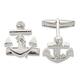 925 Sterling Silver Polished Nautical Ship Mariner Anchor With Dangle Rope Cuff Links Jewelry Gifts for Men