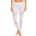 Alo Yoga Women's Moto Legging, White/White Glossy, Medium