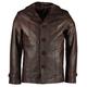 Charlie Mens Leather Jacket : Antiqued Vintage Brown Leather Jacket - Casual Brown Leather Jackets for Men - Genuine Jacket (XXXX-Large)