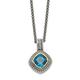 925 Sterling Silver Polished Lobster Claw Closure With 14ct London Blue Topaz Necklace Jewelry Gifts for Women