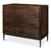Sarreid Ltd Bauhaus 3 Drawer Accent Chest Wood in Brown/Gray | 35 H x 40 W x 19 D in | Wayfair 30405