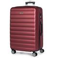 ITACA - Lightweight Suitcases Large - ABS Large Hard Shell Suitcase 75cm Travel Suitcase - Lightweight Suitcases Large with Combination Lock - Rigid Large Suitcase 4 Wheels Lightweight and, Burgundy