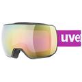 uvex Unisex Adult Compact FM Ski Goggles, Black Mat, One Size