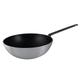 Vogue CE165 Wok aus Teflon, Platin, Antihaftbeschichtung, 93 x 300 mm, mit Stahlgriff, silberfarben