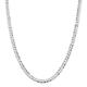 925 Sterling Silver Polished Lobster Claw Closure 5.75mm Close Link Flat Curb Chain Necklace Jewelry Gifts for Women - 46 Centimeters