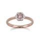 Gemondo 9ct Rose Gold Morganite & Diamond Floral Ring