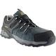 Grafters Unisex Safety Non Metal Full Composite Trainer Shoes - Grey/Black Suede/Textile, Ladies UK 12/EU 45