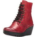 FLY London Womens Ygot Engineer Boot, Dark Brown Rug, 36 EU US, Red (Red 021), 5 UK