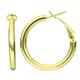 14ct Yellow Gold 20mm Shiny Omega Back Round Tube Hoop Earrings With Hinged Clasp Jewelry Gifts for Women