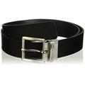 Armani Exchange Men's Leather Belt, Black (Black/Navy 43020), 38 (Size: 34)