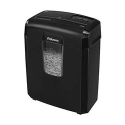Fellowes Paper Shredder for Home Office Use - 8 Sheet Cross Cut Shredder for Home and Personal Use - Deskside Shredder with 14 Litre Bin and Safety Lock - Powershred 8C - High Security P4 - Black
