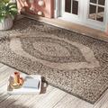 Black/Gray 79 x 0.25 in Area Rug - Bungalow Rose Amedee Oriental Light Gray/Black Indoor/Outdoor Area Rug | 79 W x 0.25 D in | Wayfair