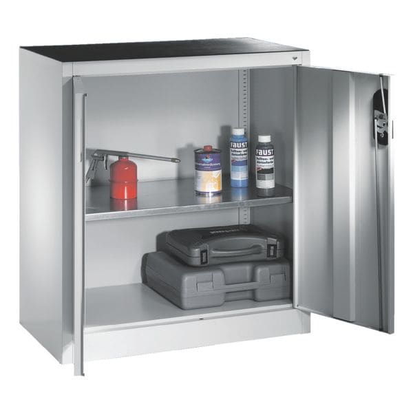 CP Stahlschrank mit Flügeltüren 93 x 100 cm grau, 93x100x50 cm