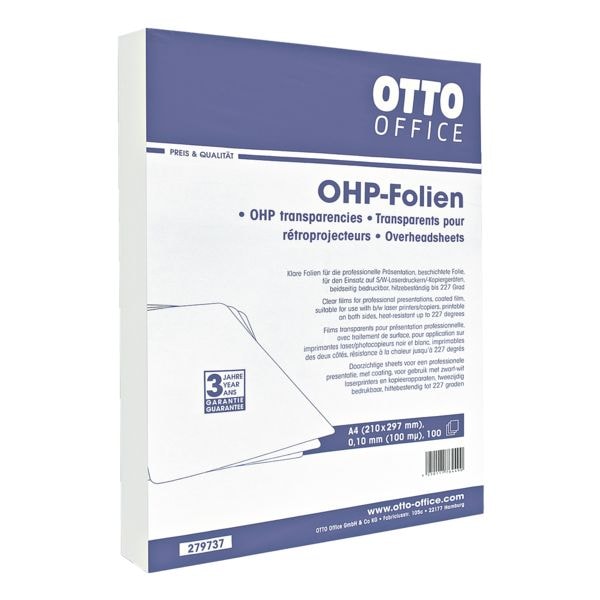 OTTO Office OHP-S/W-Laserfolien transparent Image