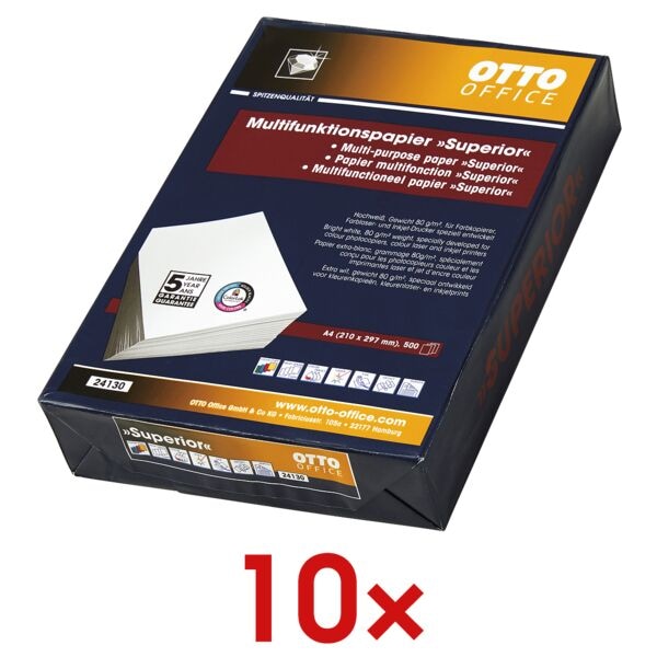 OTTO Office Premium 10 Pack Multifunktionales Druckerpapier »Superior« weiß Image