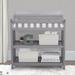 Delta Children Eclipse Changing Table w/ Pad Wood in Gray | 36.75 H x 35.25 W x 21.5 D in | Wayfair 7586_026