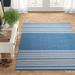 Blue/Gray 96 x 0.25 in Indoor Area Rug - World Menagerie Bokara Hills Striped Hand-Woven Flatweave Cotton Area Rug Cotton | 96 W x 0.25 D in | Wayfair