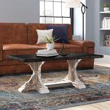 17 Stories Coffee Table Wood in Brown/Gray/White | 17.5 H x 46.75 W x 25 D in | Wayfair STSS2442 39938555