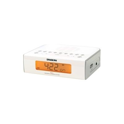 Sangean RCR-5 Clock Radio with Dual Alarms - White