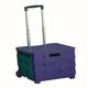 VFM 379531 Folding Container Trolley with Blue Lid, Green