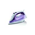 Braun SI 7066VI Steam Iron with anti scratch Eloxal Soleplate, 50g/min variable steam, auto shut off & anti drip system, 2600W, 2.5m cord - White & Purple