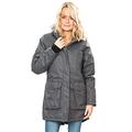 Trespass Thundery, Black/Silver Grey, XXL, Warm Waterproof Padded Winter Jacket for Women, XX-Large / 2X-Large / 2XL, Multicolour