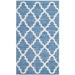 White 36 x 0.25 in Area Rug - Highland Dunes Eliana Geometric Handmade Flatweave Blue/Ivory Area Rug Polyester/Cotton | 36 W x 0.25 D in | Wayfair