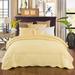 Alcott Hill® Lewisboro Microfiber Modern & Contemporary Quilt Set Polyester/Polyfill/Microfiber in Yellow | King Quilt + 2 King Shams | Wayfair