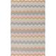 Gray/Green 132 x 96 x 0.16 in Indoor Area Rug - Ebern Designs Diego Chevron Handwoven Gray/Pink/Green Area Rug | 132 H x 96 W x 0.16 D in | Wayfair