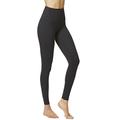 TLC Sport Women's Slimming Breathable Organic Cotton Shaping Leggings Black-L