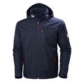 Helly Hansen Mens Crew Hooded Midlayer Jacket, S, Navy