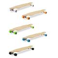 'The Larry' 39in Pintail Bamboo Series Premium Longboard Skateboard (Green wheels)