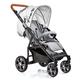 Gesslein Buggy S4 Air+ Design 662 mit Liegefunktion, klein zusammenklappbar, für große Kinder bis 25 kg, veganer Lederschieber cognac höhenverstellbar, Kinderwagen Sportwagen