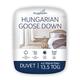 Snuggledown Hungarian Goose Down 13.5 Tog King Size Duvet - 4.5 Tog Cool Summer Plus 9 Tog All Seasons 3 in 1 Combination Quilt - Soft Jacquard Cotton Cover, Machine Washable, Size (225cm x 220cm)