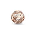 Thomas Sabo Women-Bead Heart of Love Karma Beads 925 Sterling Silver 18k rose gold plating Zirconia white K0176-416-14