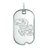 Women's Kansas Jayhawks Sterling Silver Small Dog Tag