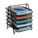 Mind Reader Desk Organizer with 5 Sliding Trays Black