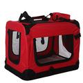 dibea TB10054 Hundetransportbox Hundetasche faltbare Autobox Kleintiertasche (Größe und Farbe wählbar), rot